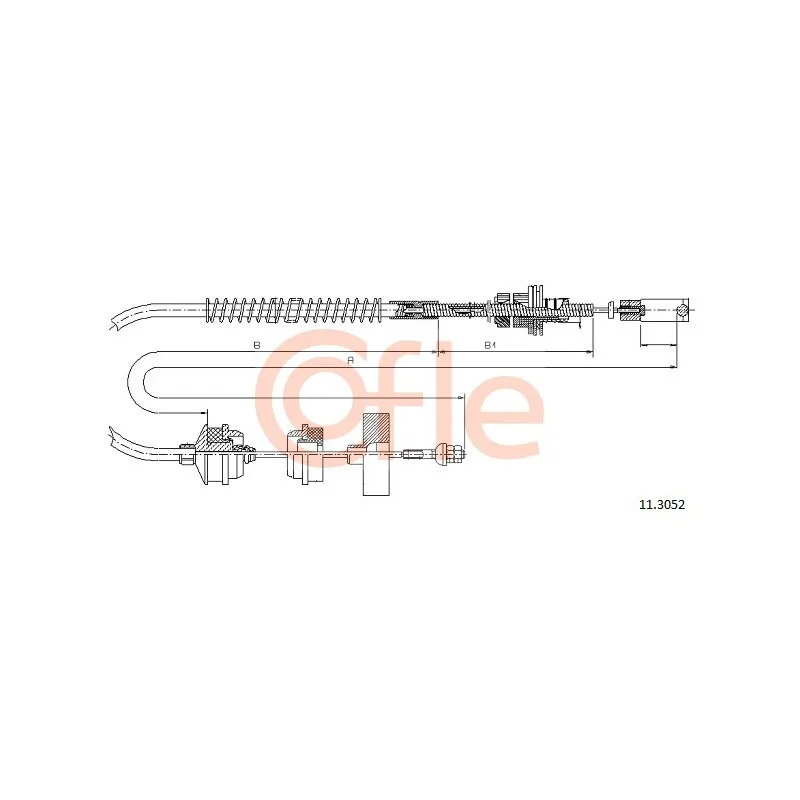 Tirette à câble, commande d'embrayage COFLE 11.3052