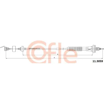 Tirette à câble, commande d'embrayage COFLE 11.3059