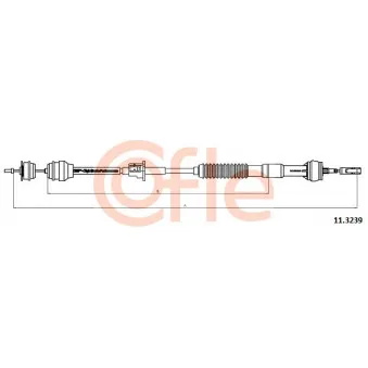 Tirette à câble, commande d'embrayage COFLE 11.3239