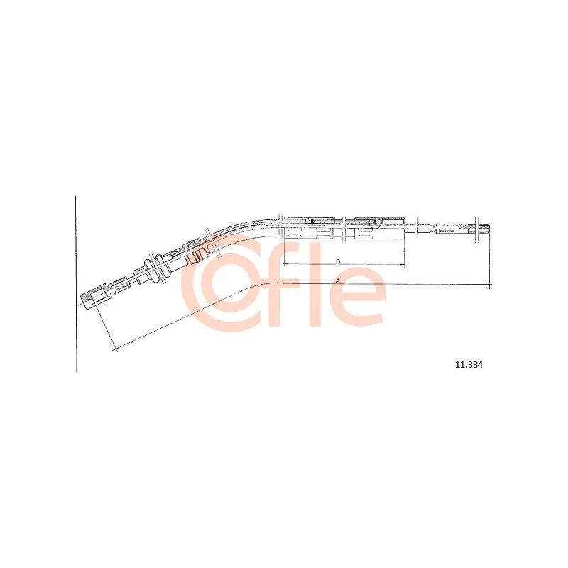 Tirette à câble, commande d'embrayage COFLE 11.384