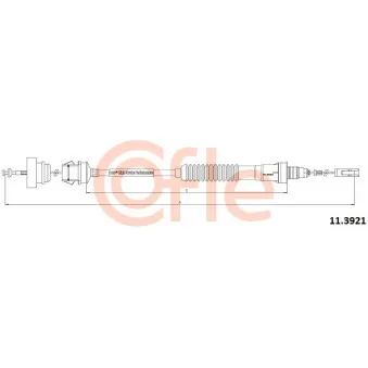 Tirette à câble, commande d'embrayage COFLE 11.3921