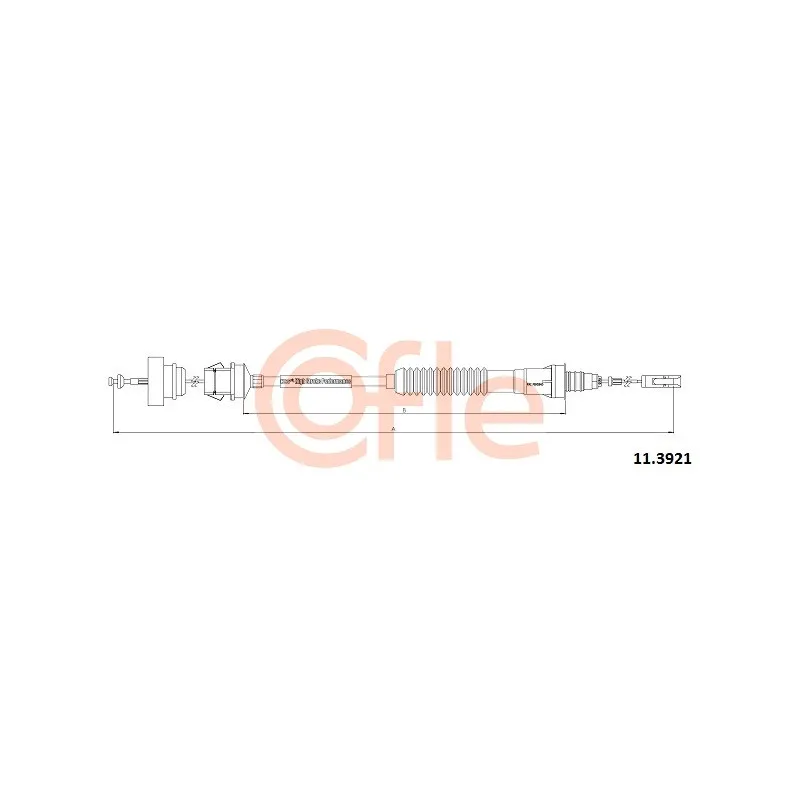 Tirette à câble, commande d'embrayage COFLE 11.3921