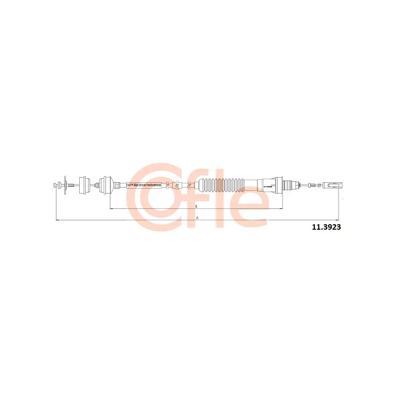 Tirette à câble, commande d'embrayage COFLE 11.3923