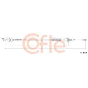 Tirette à câble, commande d'embrayage COFLE 11.3924