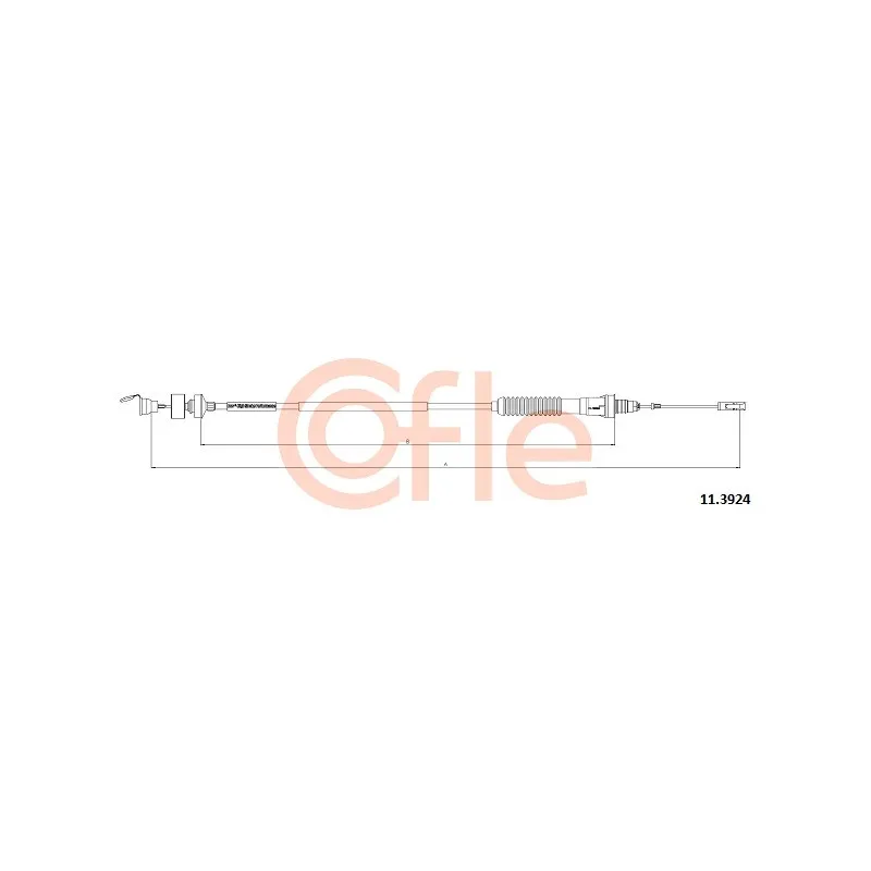 Tirette à câble, commande d'embrayage COFLE 11.3924