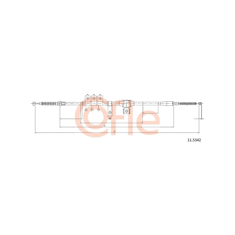 Tirette à câble, frein de stationnement COFLE 11.5342