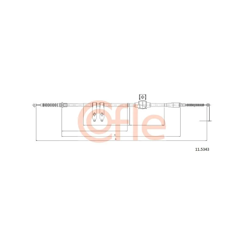 Tirette à câble, frein de stationnement COFLE 11.5343