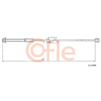 Tirette à câble, frein de stationnement COFLE 11.5449