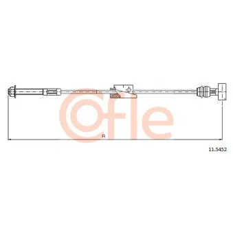 Tirette à câble, frein de stationnement COFLE 11.5452