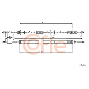 Tirette à câble, frein de stationnement COFLE