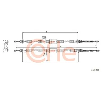 Tirette à câble, frein de stationnement COFLE 11.5456