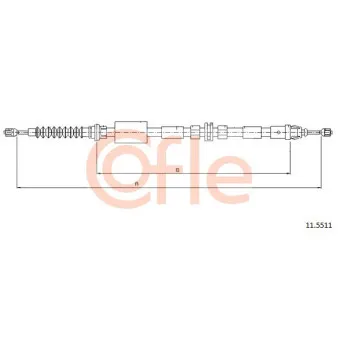 Tirette à câble, frein de stationnement COFLE 11.5511