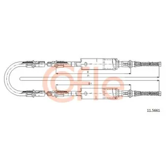 Tirette à câble, frein de stationnement COFLE 11.5661