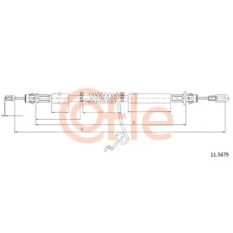 Tirette à câble, frein de stationnement COFLE 11.5679