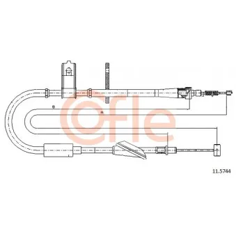 Tirette à câble, frein de stationnement COFLE