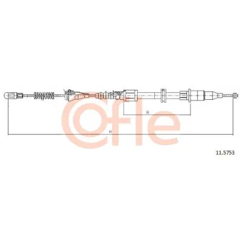 Tirette à câble, frein de stationnement COFLE