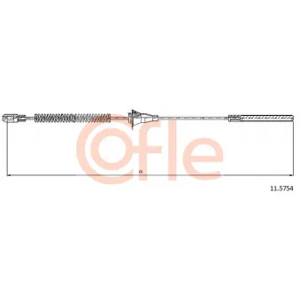Tirette à câble, frein de stationnement COFLE 11.5754