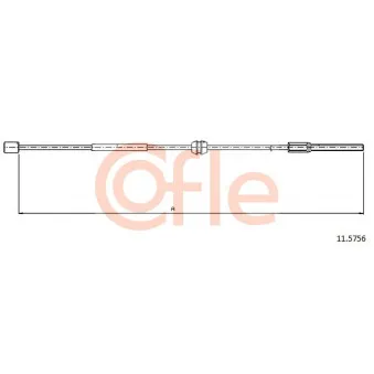 Tirette à câble, frein de stationnement COFLE 11.5756