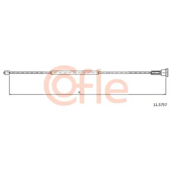 Tirette à câble, frein de stationnement COFLE 11.5757