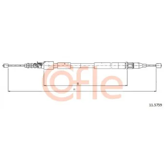 Tirette à câble, frein de stationnement COFLE