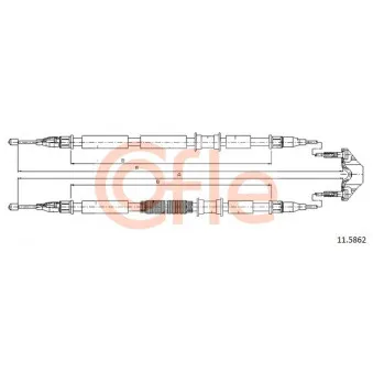 Tirette à câble, frein de stationnement COFLE 11.5862
