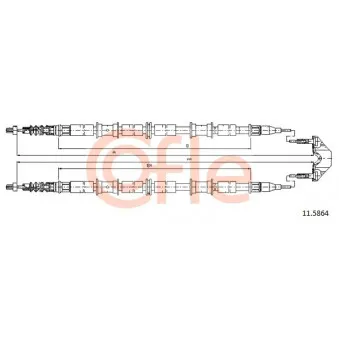 Tirette à câble, frein de stationnement COFLE