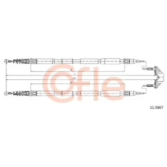 Tirette à câble, frein de stationnement COFLE