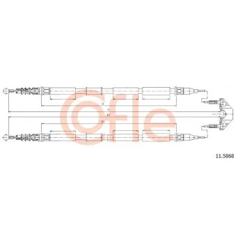 Tirette à câble, frein de stationnement COFLE