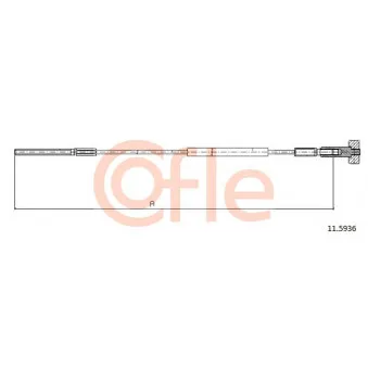 Tirette à câble, frein de stationnement COFLE 11.5936