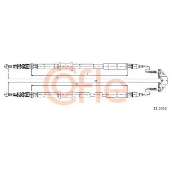 Tirette à câble, frein de stationnement COFLE 11.5953