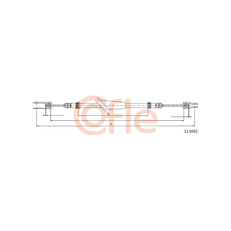 Tirette à câble, frein de stationnement COFLE 11.6562
