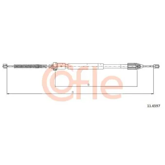 Tirette à câble, frein de stationnement COFLE 11.6597