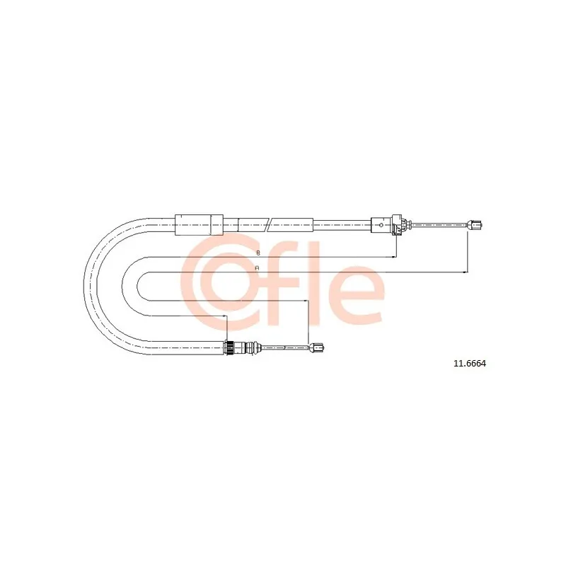 Tirette à câble, frein de stationnement COFLE 11.6664