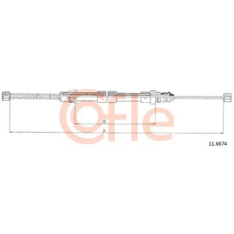Tirette à câble, frein de stationnement COFLE 11.6674