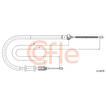 Tirette à câble, frein de stationnement COFLE 11.6676
