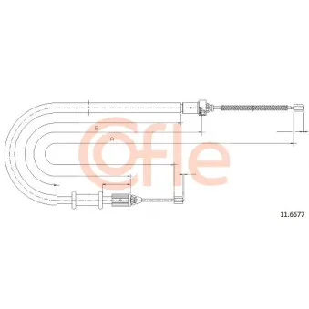 Tirette à câble, frein de stationnement COFLE 11.6677