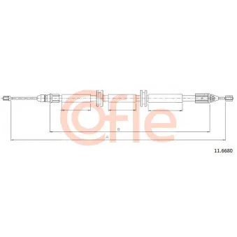 Tirette à câble, frein de stationnement COFLE 11.6680
