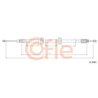 Tirette à câble, frein de stationnement COFLE 11.6681