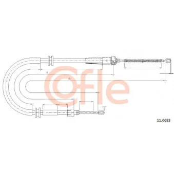 Tirette à câble, frein de stationnement COFLE