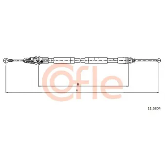 Tirette à câble, frein de stationnement COFLE 11.6804