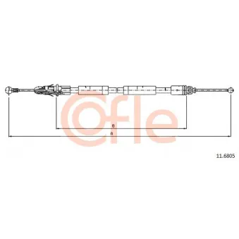 Tirette à câble, frein de stationnement COFLE 11.6805