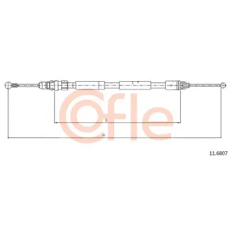 Tirette à câble, frein de stationnement COFLE 11.6807
