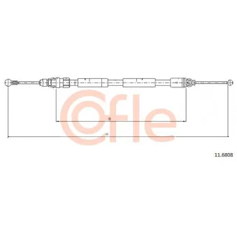 Tirette à câble, frein de stationnement COFLE 11.6808