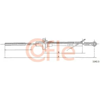 Tirette à câble, commande d'embrayage COFLE 1142.3