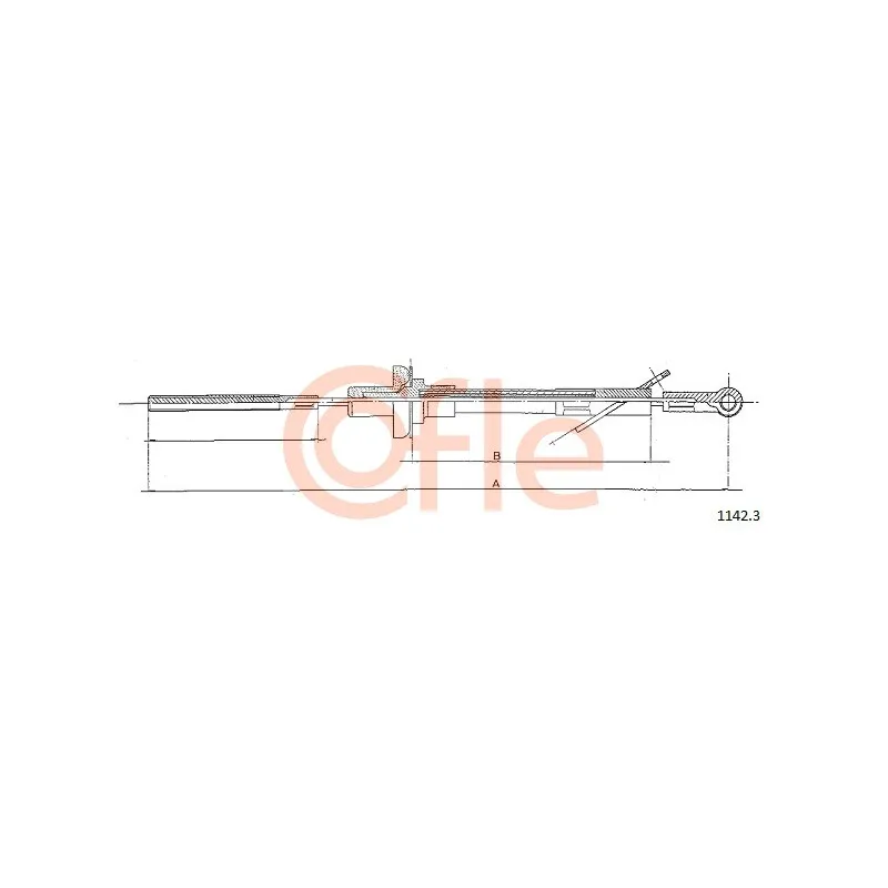 Tirette à câble, commande d'embrayage COFLE 1142.3