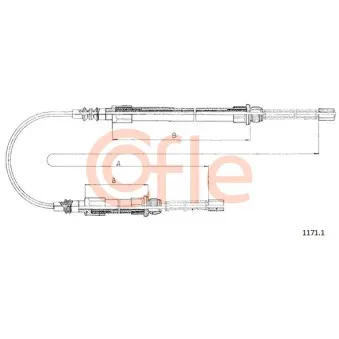 Tirette à câble, frein de stationnement COFLE 1171.1
