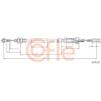 Tirette à câble, frein de stationnement COFLE 1171.12