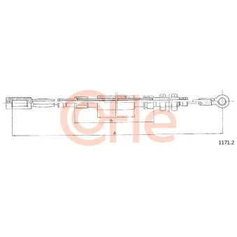 Tirette à câble, frein de stationnement COFLE 1171.2