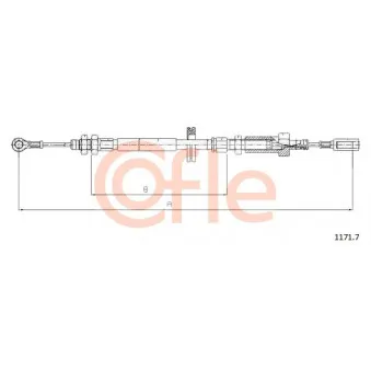 Tirette à câble, frein de stationnement COFLE 1171.7