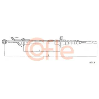 Tirette à câble, commande d'embrayage COFLE 1172.1
